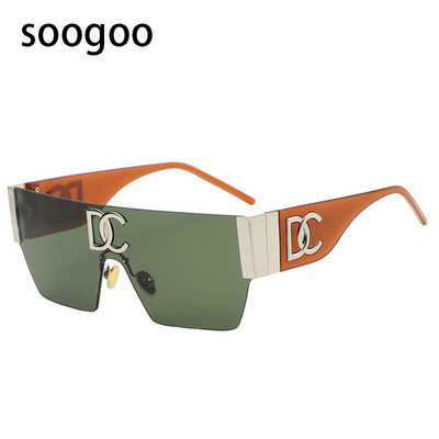 Vintage četvrtaste sunčane naočale bez okvira Ženske modne luksuzne marke 2022. Sunčane naočale bez okvira za muškarce Jednodijelne nijanse UV400