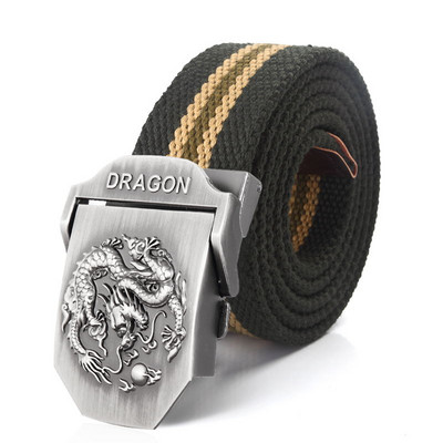 BOKADIAO meeste ja naiste sõjaväeline lõuendivöö luksuslik Dragon Metallist pandlaga teksarihm Armee taktikalised vööd naistele vöörihm meestele