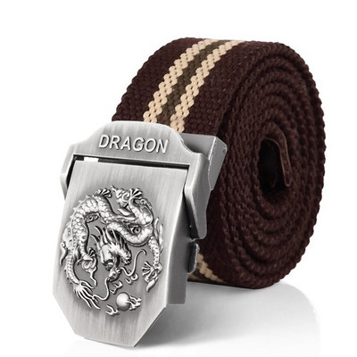 BOKADIAO meeste ja naiste sõjaväeline lõuendivöö luksuslik Dragon Metallist pandlaga teksarihm Armee taktikalised vööd naistele vöörihm meestele