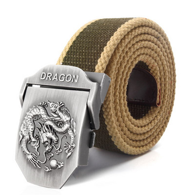 BOKADIAO meeste ja naiste sõjaväeline lõuendivöö luksuslik Dragon Metallist pandlaga teksarihm Armee taktikalised vööd naistele vöörihm meestele