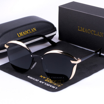 LMAOCLAN Дамски поляризирани слънчеви очила Луксозни модни дамски котешки очила Vintage Brand Designer Женски слънчеви очила Oculos Gafas