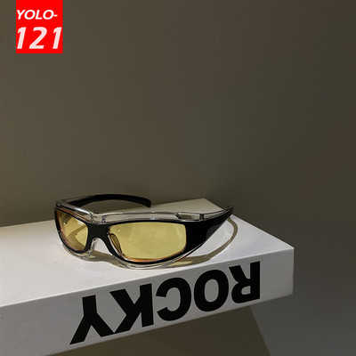 Очила Cateye Слънчеви очила в пънк стил Дамски летни модни очила Y2k Future Technology Sense Слънчеви очила Мъже Жени Trend Goggles