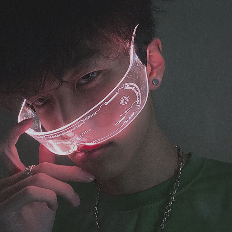 SO&EI LED svjetleće sunčane naočale Vintage Punk naočale Muškarci Ženske modne zabave Božićne šarene svjetleće naočale UV400