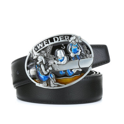 Western big clipper Skull Texas Centura cu cinci colțuri PU Centura 4.0 unisex