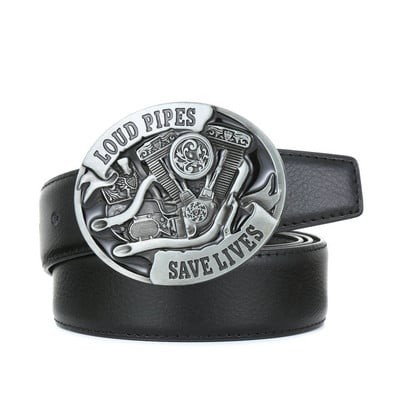 Western big clipper Skull Texas Centura cu cinci colțuri PU Centura 4.0 unisex