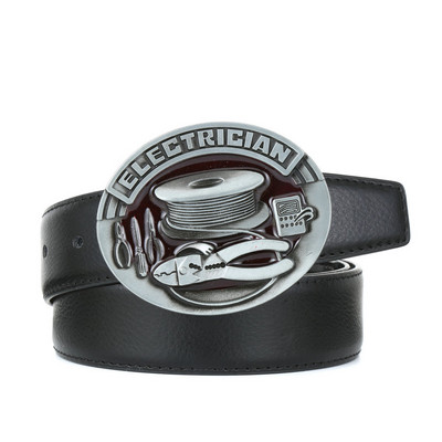 Western big clipper Skull Texas Centura cu cinci colțuri PU Centura 4.0 unisex