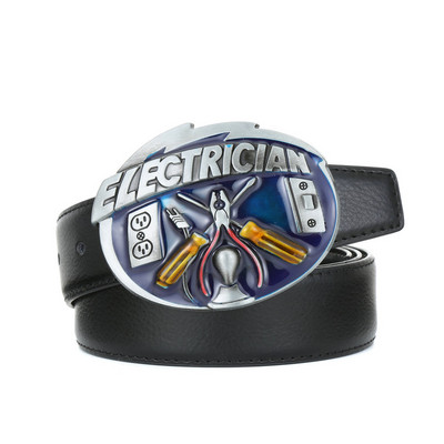 Western big clipper Skull Texas Centura cu cinci colțuri PU Centura 4.0 unisex