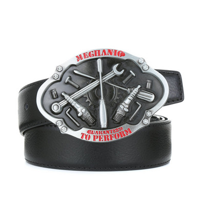 Western big clipper Skull Texas Centura cu cinci colțuri PU Centura 4.0 unisex