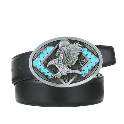 Western big clipper Skull Texas Centura cu cinci colțuri PU Centura 4.0 unisex