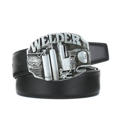 Western big clipper Skull Texas Centura cu cinci colțuri PU Centura 4.0 unisex