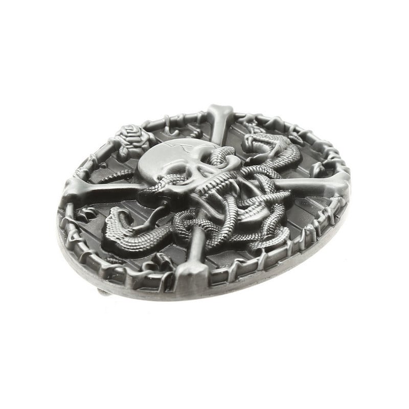 Western big clipper Skull Texas Centura cu cinci colțuri PU Centura 4.0 unisex