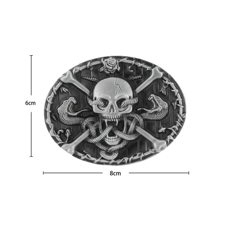 Western big clipper Skull Texas Centura cu cinci colțuri PU Centura 4.0 unisex