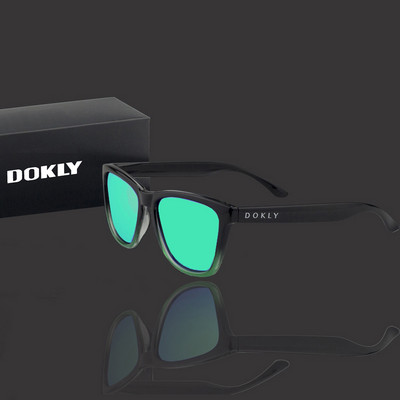 Dokly Real Polaroized Akiniai nuo saulės Vyriški ir moteriški poliarizuoti akiniai nuo saulės Square Sun Glasses akiniai Oculos De Sol