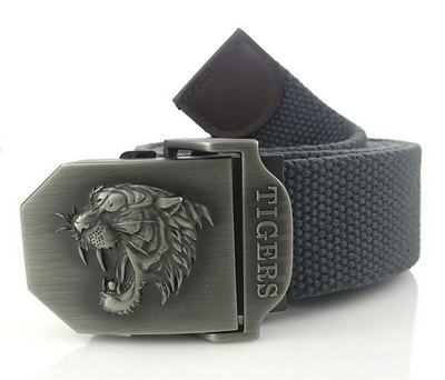 SupSindy muški platneni remen tigar metalna kopča vojni remen Vojni taktički pojasevi za muškarce vrhunske kvalitete muški remen Vojno zeleni 120cm