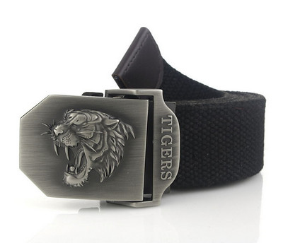 SupSindy muški platneni remen tigar metalna kopča vojni remen Vojni taktički pojasevi za muškarce vrhunske kvalitete muški remen Vojno zeleni 120cm