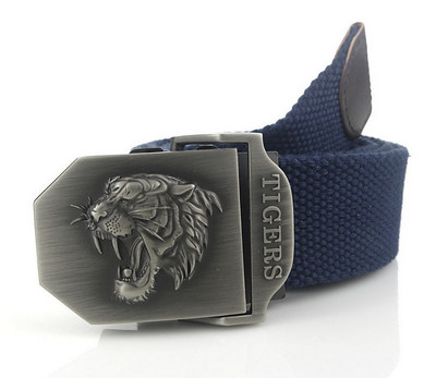 SupSindy muški platneni remen tigar metalna kopča vojni remen Vojni taktički pojasevi za muškarce vrhunske kvalitete muški remen Vojno zeleni 120cm