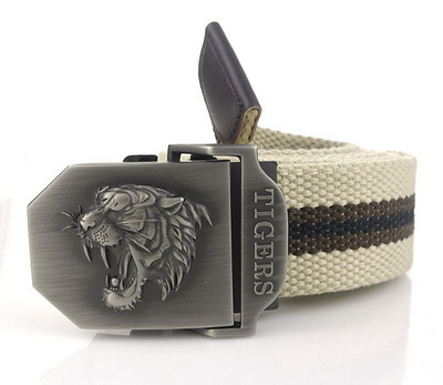 SupSindy muški platneni remen tigar metalna kopča vojni remen Vojni taktički pojasevi za muškarce vrhunske kvalitete muški remen Vojno zeleni 120cm