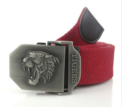 SupSindy muški platneni remen tigar metalna kopča vojni remen Vojni taktički pojasevi za muškarce vrhunske kvalitete muški remen Vojno zeleni 120cm