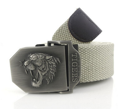 SupSindy muški platneni remen tigar metalna kopča vojni remen Vojni taktički pojasevi za muškarce vrhunske kvalitete muški remen Vojno zeleni 120cm