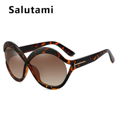 Sunčane naočale s mačjim okom novog modnog dizajna za žene Vintage preveliki šuplji okvir Crni gradijent sunčane naočale Ženske elegantne nijanse