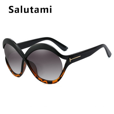 Sunčane naočale s mačjim okom novog modnog dizajna za žene Vintage preveliki šuplji okvir Crni gradijent sunčane naočale Ženske elegantne nijanse