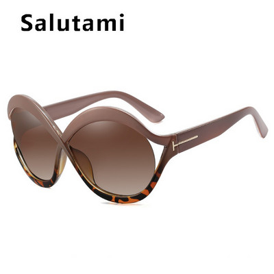 Sunčane naočale s mačjim okom novog modnog dizajna za žene Vintage preveliki šuplji okvir Crni gradijent sunčane naočale Ženske elegantne nijanse