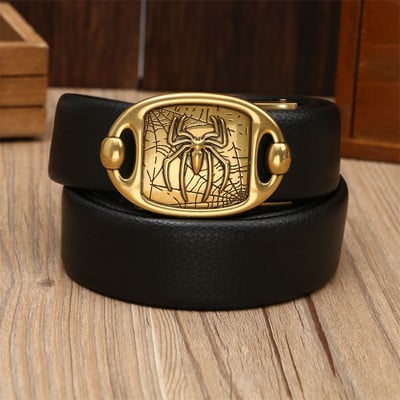 Ανδρική δερμάτινη ζώνη μονόχρωμη επιφάνεια βαφής πολλαπλών στυλ αυτόματη ζώνη πόρπης επαγγελματική περιστασιακή ευέλικτη ζώνη