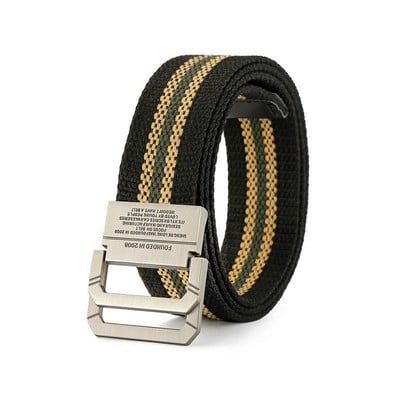 Divat Férfi Öv Szöveg Sport Vászon Nylon Kiváló Minőségi Alkalmi Designer Farmer Automata Csatos Csíkos Öv Férfi SzíjHB063