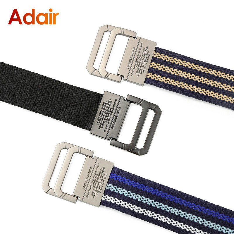 Divat Férfi Öv Szöveg Sport Vászon Nylon Kiváló Minőségi Alkalmi Designer Farmer Automata Csatos Csíkos Öv Férfi SzíjHB063