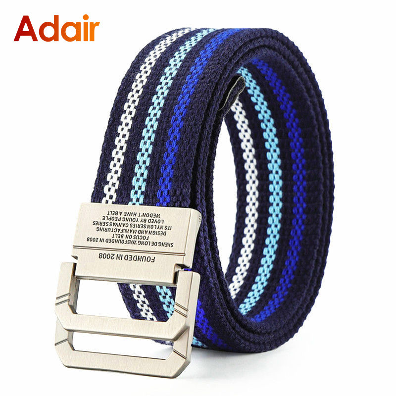 Divat Férfi Öv Szöveg Sport Vászon Nylon Kiváló Minőségi Alkalmi Designer Farmer Automata Csatos Csíkos Öv Férfi SzíjHB063