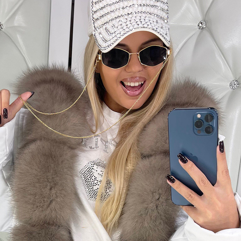 2022. gada panku saulesbrilles ar brillēm ķēdes zīmols dizainers Retro saulesbrilles sievietēm unikāli daudzstūra brilles, vīriešu tonis Oculos De Sol