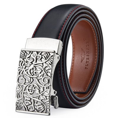 Kuulsa kaubamärgi disainer Meeste rihm Uus saabumine pruun must nahkrihm Meeste rihmad Luksuslikud automaatsed pandlaga rihmad meestele B700