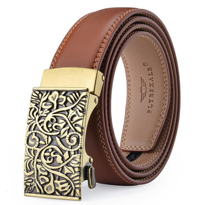 Kuulsa kaubamärgi disainer Meeste rihm Uus saabumine pruun must nahkrihm Meeste rihmad Luksuslikud automaatsed pandlaga rihmad meestele B700