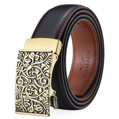 Kuulsa kaubamärgi disainer Meeste rihm Uus saabumine pruun must nahkrihm Meeste rihmad Luksuslikud automaatsed pandlaga rihmad meestele B700