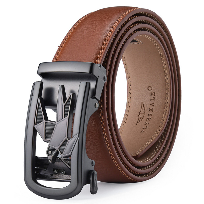 Kuulsa kaubamärgi disainer Meeste rihm Uus saabumine pruun must nahkrihm Meeste rihmad Luksuslikud automaatsed pandlaga rihmad meestele B700