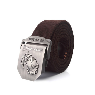 BOKADIAO Muški i ženski vojni platneni remen, luksuzni američki marinci, jeans remen s metalnom kopčom, vojni taktički remeni, muški remen za pojas, muški