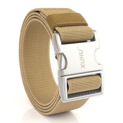 VATLTY Nouă centură elastică pentru bărbați din aliaj de aluminiu, 38 mm elastic, nailon, cu eliberare rapidă, curea militară, accesorii tactice pentru bărbați