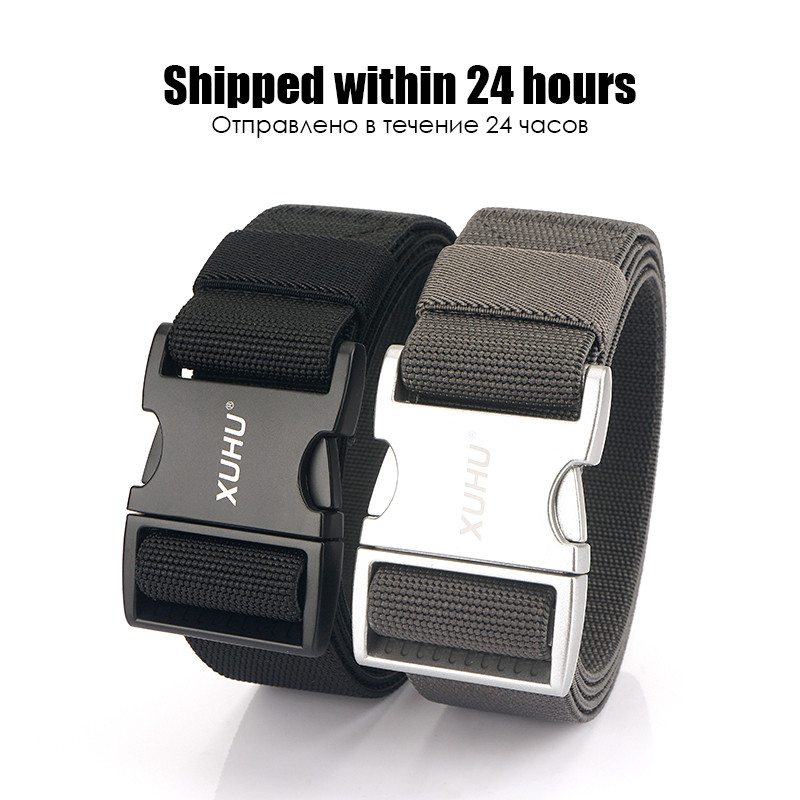VATLTY Nouă centură elastică pentru bărbați din aliaj de aluminiu, 38 mm elastic, nailon, cu eliberare rapidă, curea militară, accesorii tactice pentru bărbați