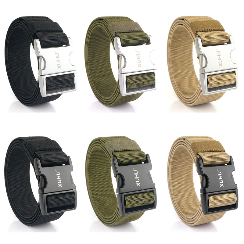 VATLTY Nouă centură elastică pentru bărbați din aliaj de aluminiu, 38 mm elastic, nailon, cu eliberare rapidă, curea militară, accesorii tactice pentru bărbați