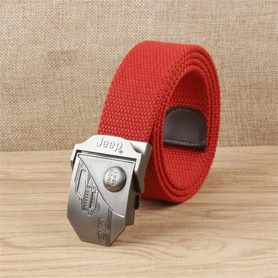Visokokvalitetni platneni remen za muškarce i žene Muški platneni remen s automatskom kopčom od lake legure Jeep kopča Omladinski ležerni podebljani remen