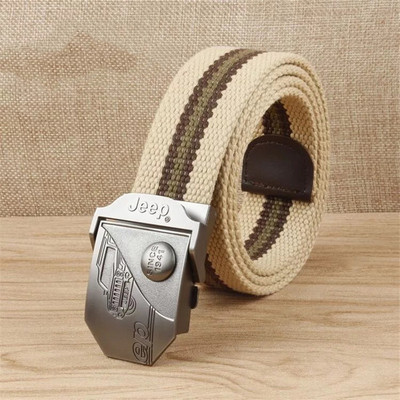 Visokokvalitetni platneni remen za muškarce i žene Muški platneni remen s automatskom kopčom od lake legure Jeep kopča Omladinski ležerni podebljani remen