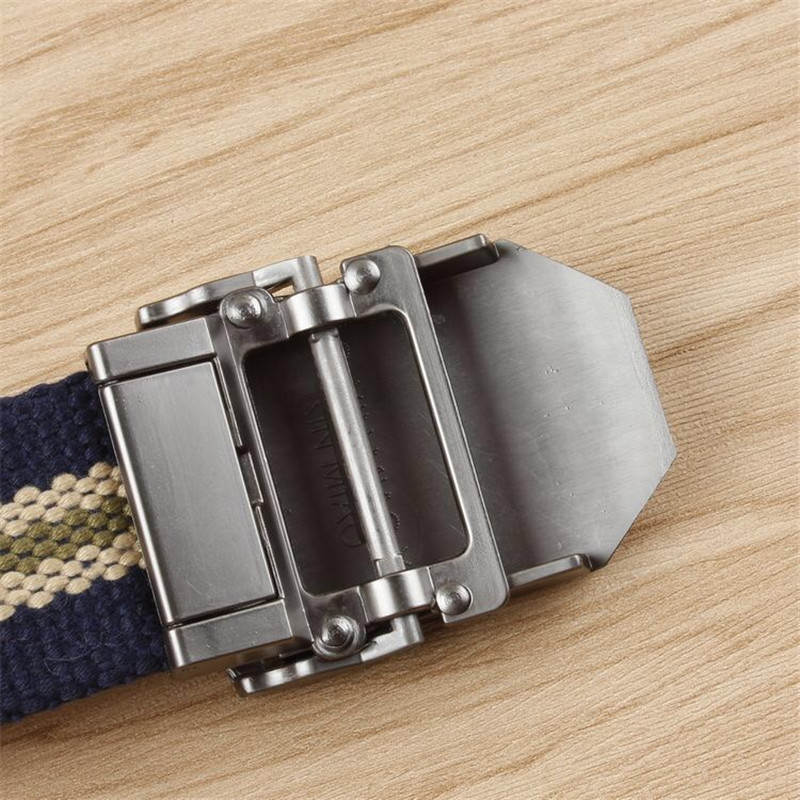 Visokokvalitetni platneni remen za muškarce i žene Muški platneni remen s automatskom kopčom od lake legure Jeep kopča Omladinski ležerni podebljani remen