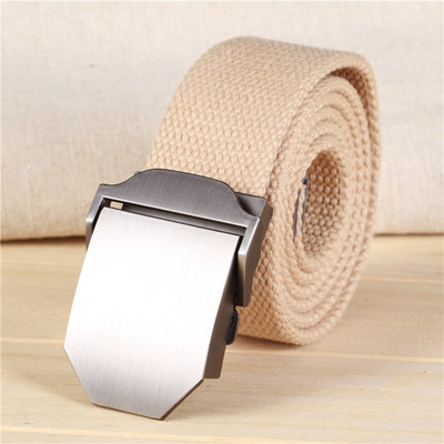 Vruće rasprodaja Unisex taktički remen Vrhunska kvaliteta 3,8 cm širok ležerni platneni remen za vanjske prilike od legure s automatskom kopčom za muškarce Remen debljine 4 mm 2019.