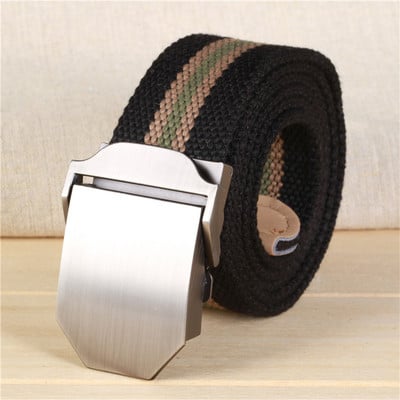 Vruće rasprodaja Unisex taktički remen Vrhunska kvaliteta 3,8 cm širok ležerni platneni remen za vanjske prilike od legure s automatskom kopčom za muškarce Remen debljine 4 mm 2019.