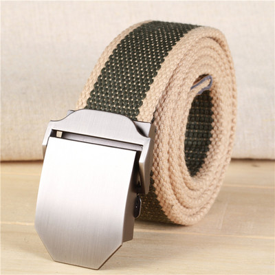 Vruće rasprodaja Unisex taktički remen Vrhunska kvaliteta 3,8 cm širok ležerni platneni remen za vanjske prilike od legure s automatskom kopčom za muškarce Remen debljine 4 mm 2019.