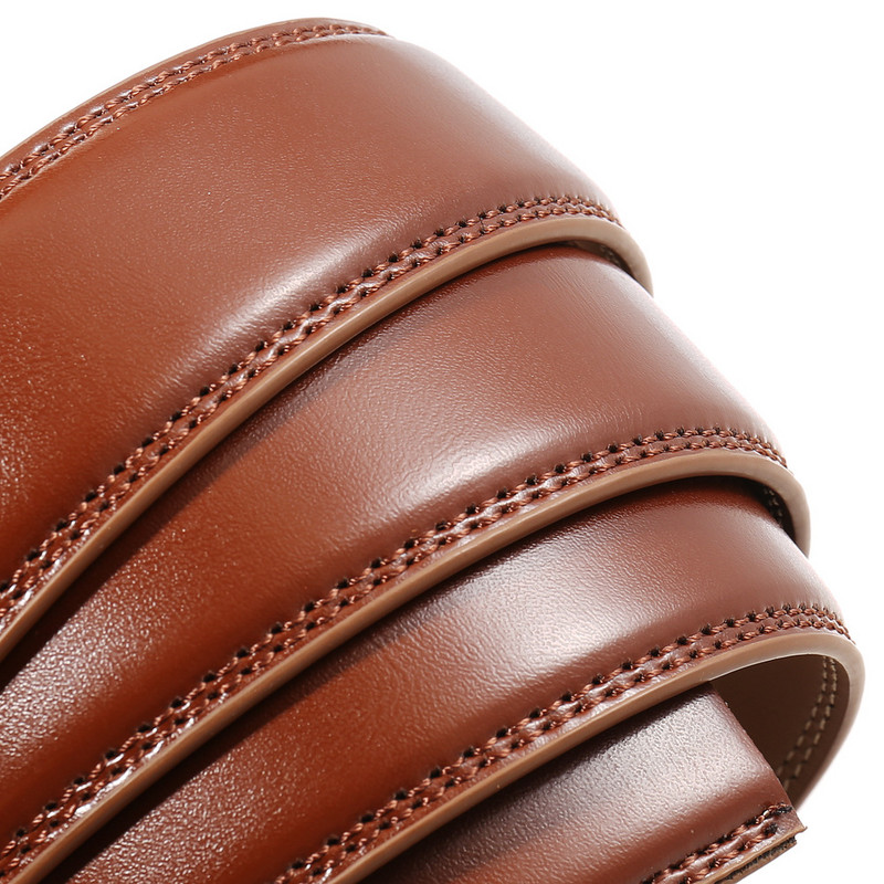 Novi muški remeni s automatskim kopčama bez kopče, marka remena za muškarce Visokokvalitetni traperice s pravim remenom od 3,1 cm, muški i ženski remen od prave kože