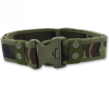 Ζώνη καμβά Tactical Military Men Outdoor Army Practical Camouflage Μέση με Πλαστική Πόρπη Εξοπλισμός Εκπαίδευσης Πλάτος 5cm