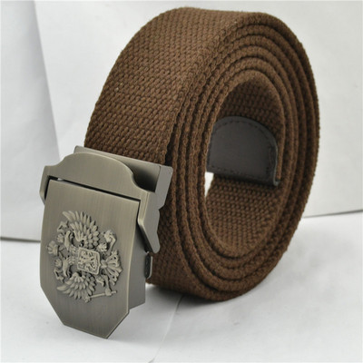 Taktinis vyrų diržas karinis drobė kūno plotis 3,8 cm dizaineriai Aukštos kokybės mados prekės ženklo Rusijos nacionalinės emblemos juosmens juosta