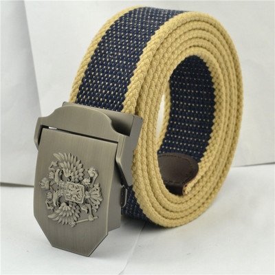 Taktinis vyrų diržas karinis drobė kūno plotis 3,8 cm dizaineriai Aukštos kokybės mados prekės ženklo Rusijos nacionalinės emblemos juosmens juosta