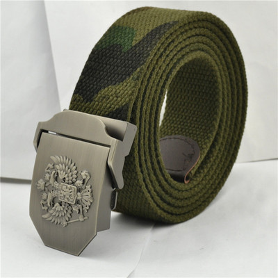 Taktinis vyrų diržas karinis drobė kūno plotis 3,8 cm dizaineriai Aukštos kokybės mados prekės ženklo Rusijos nacionalinės emblemos juosmens juosta